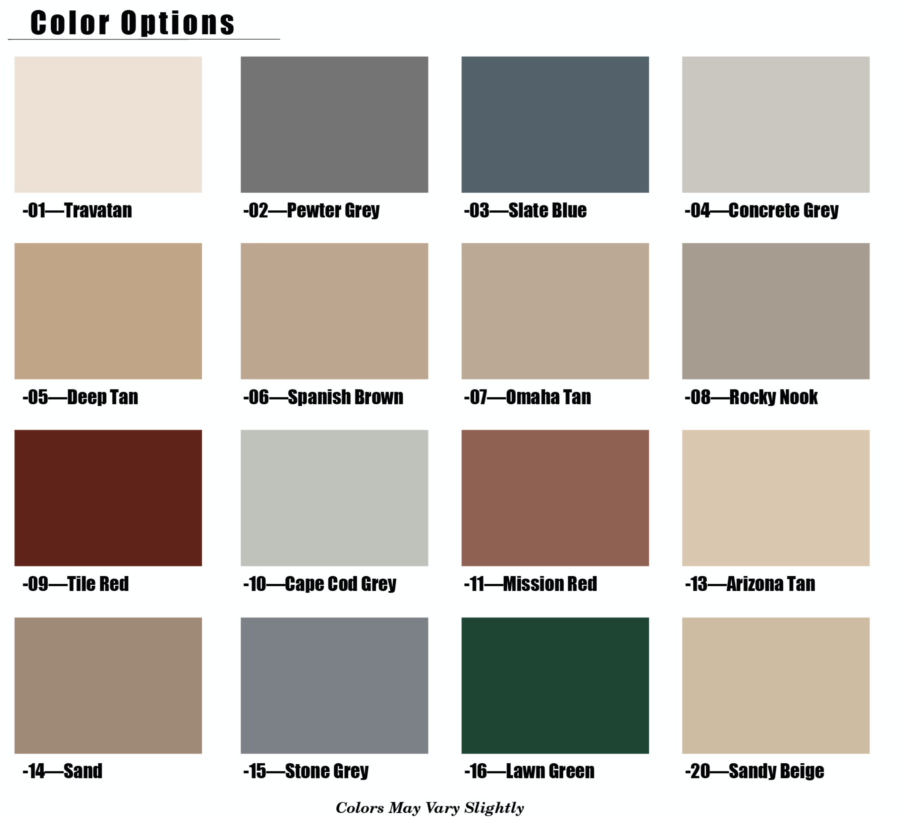 Armorseal Color Chart